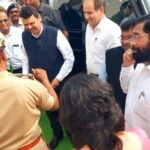 मेहकर इंटरचेंज येथे मुख्यमंत्री, उपमुख्यमंत्र्यांकडून छत्रपती शिवाजी महाराज, बाळासाहेब ठाकरे यांना अभिवादन.