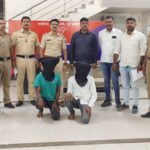 माळेगाव पोलीस स्टेशन गुन्हे शोध पथकाकडुन जबरी चोरीचा गुन्हा उघड करीत दोन आरोपींना मुददेमालासह काही तासांतच अटक.