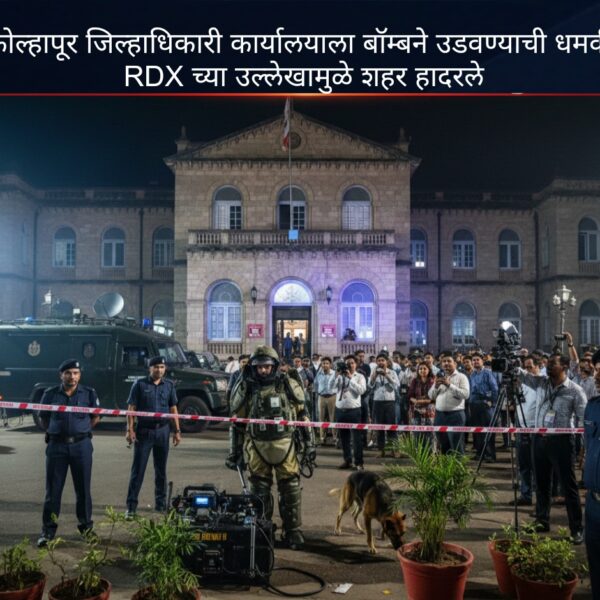 कोल्हापूर जिल्हाधिकारी कार्यालयाला बॉम्बने उडवण्याची धमकी: RDX च्या&hellip;