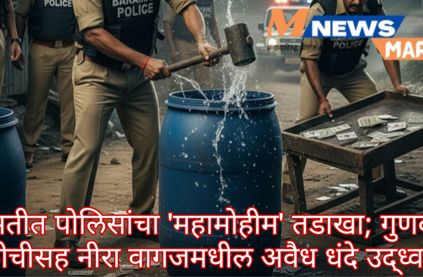 बारामतीत पोलिसांचा ‘महामोहीम’ तडाखा; गुणवडी, जळोचीसह नीरा वागजमधील अवैध धंदे उद्ध्वस्त