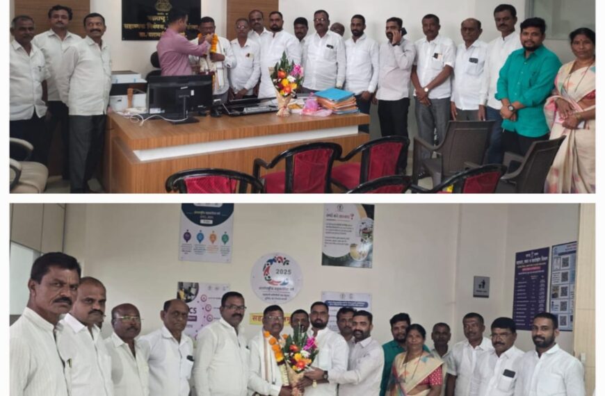 करंजे वि.का.सोसायटी करंजे चेअरमनपदी महेश हनुमंतराव शेंडकर यांची बिनविरोध निवङ