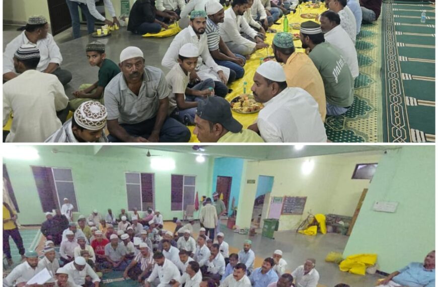 बारामती ! बहुजन हक्क परिषद महाराष्ट्र राज्य यांच्या वतीने वडगाव निंबाळकर मध्ये इफ्तार पार्टीचे आयोजन .