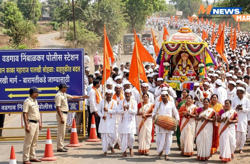 श्री संत सोपानकाका महाराज पालखी सोहळा ; वडगाव निंबाळकर पोलीस स्टेशन हद्दीतील वाहतुकीत बदल.
