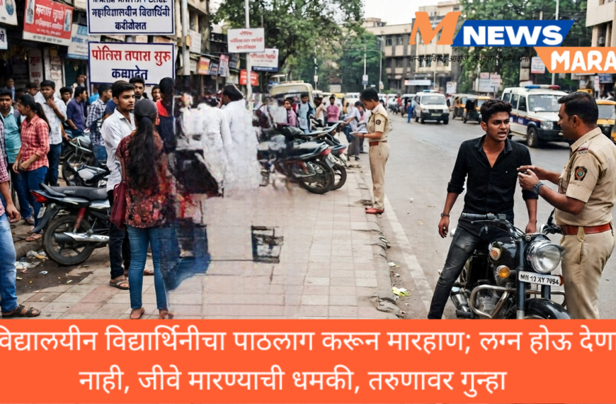 महाविद्यालयीन विद्यार्थिनीचा पाठलाग करून मारहाण; लग्न होऊ देणार नाही, जीवे मारण्याची धमकी, तरुणावर गुन्हा