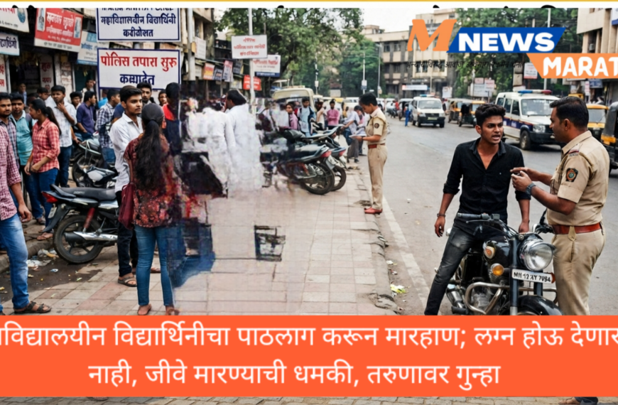 महाविद्यालयीन विद्यार्थिनीचा पाठलाग करून मारहाण; लग्न होऊ देणार नाही, जीवे मारण्याची धमकी, तरुणावर गुन्हा